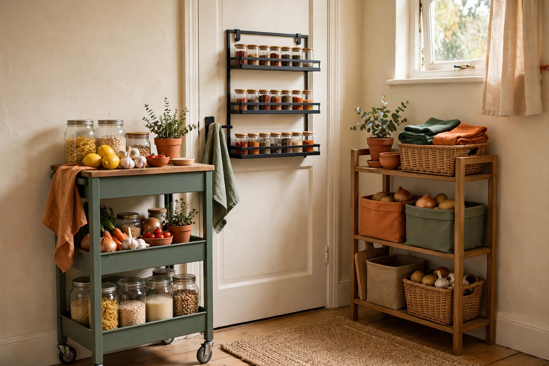 No Pantry? 9 Storage Systems That Create One in a Small Kitchen